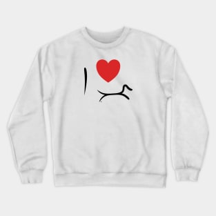 I Love Dachshund Crewneck Sweatshirt